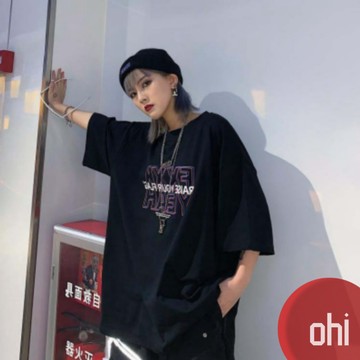 【ohi】寬鬆款短袖T恤 女韓版 ins潮學生上衣 寬鬆百搭印花短袖 打底上衣 女生衣服 GTM1718