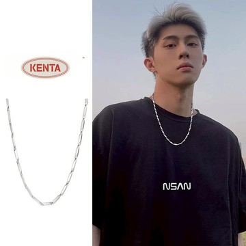 基礎劍形竹葉項鍊 菱形鎖骨鍊 細梗項鍊 項鍊男 2MM/3M4MM粗細款 不銹鋼項鍊 KENTA