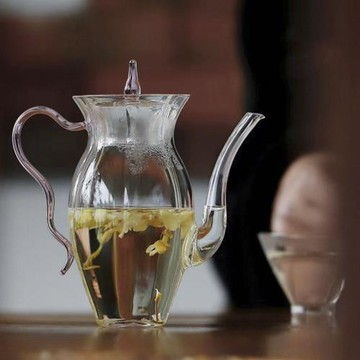 手工玻璃泡茶壺冷泡單壺耐高溫側把壺茶水分離綠茶小號家用泡茶壺