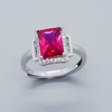 925純銀戒指紅寶石開口戒-時尚高檔氣質亮眼情人節生日禮物女飾品73dt817【獨家進口】【米蘭精品】