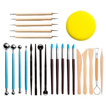 Khohimo 塑形黏土陶藝工具24件組 3W047  套組(多種尺寸)  24件