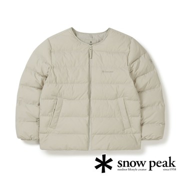 【日本 snow peak】童 Land 輕量無領羽絨外套(80/20)『淺米』WKG-DJ80 戶外 露營 登山 健行 休閒 時尚 保暖 羽絨 外套