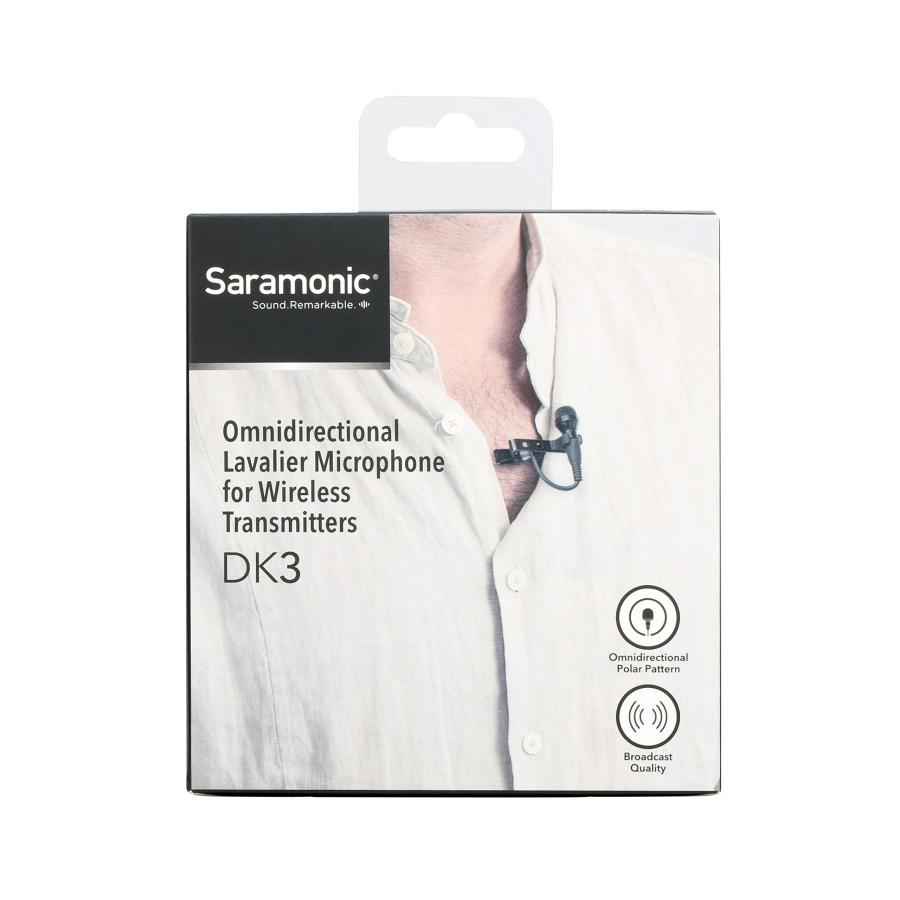 Saramonic Premium 4mm Omnidirectional Lavalier Microphone for Saramonic, Sennheiser, Rode, Azden, Nady, Senal, Boya ＆ More Wireless Transmitters ＆ R