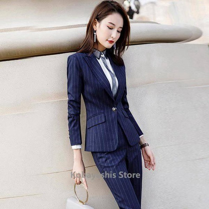 ストライプスーツセットアップ3点セットレディースパンツスーツテーラードジャケットおしゃれ着痩せお洒落通勤ol入園式入学式 通販 Lineポイント最大get Lineショッピング