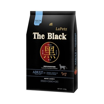 【LaPetz 樂倍】The Black黑酵母無穀貓糧4.5kg-成齡貓配方