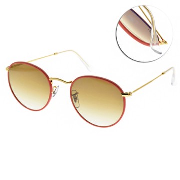 RayBan雷朋 太陽眼鏡 ROUND METAL FULL COLOR LEGEND 圓框 /橘-金#RB3447JM 919651-50mm