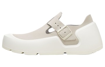 BIRKENSTOCK REYKJAVIK NUBUCK LEATHER SHOES ANTIQUE WHITE