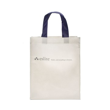 誠品環保購物袋/ 小/ 淺灰/ 深藍提帶 eslite誠品