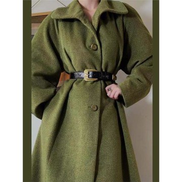 三所vintage復古鱷魚紋配飾裝飾百搭ins風大金扣女士腰帶女皮帶女