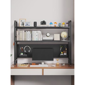 桌面置物架辦公桌收納架多層鐵藝架子學生電腦桌上收納洞洞板書架