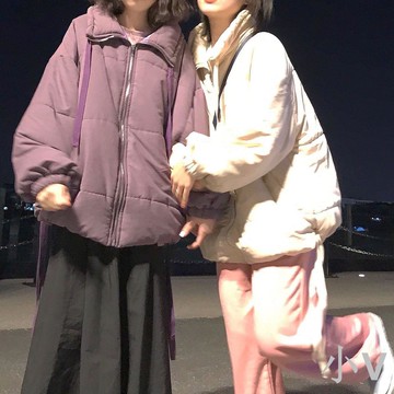 小V 冬季新款加厚女學生棉服寬松bf韓版學院風面包服保暖棉衣棉襖外套