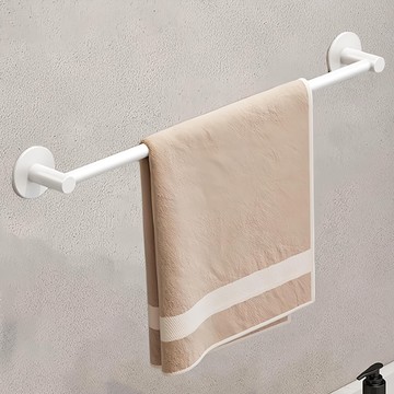 cobbe 卡貝 妃妃嚴選 太空鋁免釘毛巾架  單桿60cm  白色  1個  60cm
