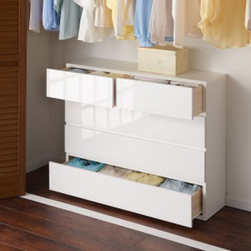 家具 収納 トイレ収納 洗面所収納 奥行30cm薄型ツヤツヤチェスト 幅100cm 4段 通販 Lineポイント最大1 0 Get Lineショッピング