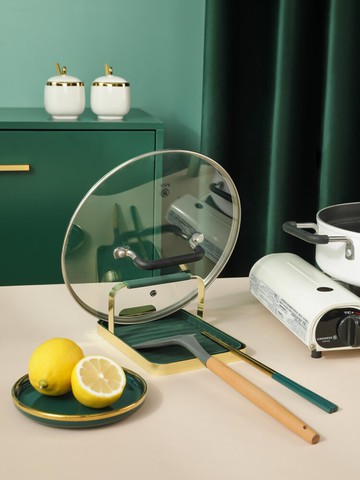 多功能鍋蓋架壁掛式免打孔家用廚房臺面簡約鍋鏟置物架坐式湯勺架