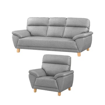 傢俱工場-星辰 厚實飽滿 貓抓皮獨立筒沙發 1+3人座淺灰#6741