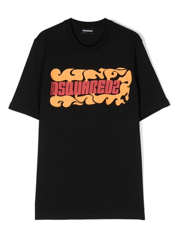 Dsquared2 Kids - logo-print cotton T-shirt - kids - Cotton - 6 yrs - Black