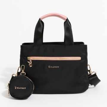 PLAYBOY - 手提包附長背帶  Soft系列 - 黑色