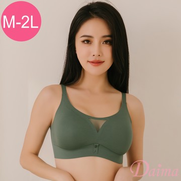 內衣 無鋼圈內衣 (M-XXL) 裸感輕柔性感網紗無痕內衣_綠色#8001