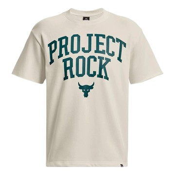 Under Armour Project Rock Heavyweight Terry Short Sleeve T-shirt 'Beige Teal'