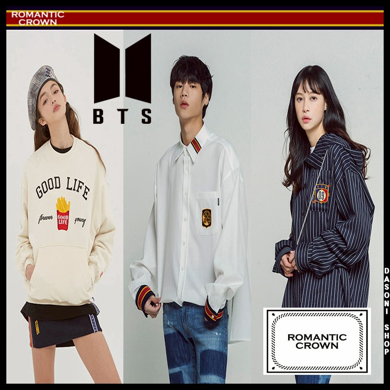 大人気 Bts着用 韓国ストリートブランドromantic Crown ロマンティッククラウン トレーナーシャツフードパーカー 通販 Lineポイント最大get Lineショッピング