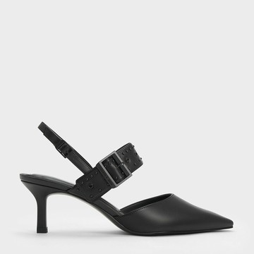 Sepphe 方釦細跟尖頭鞋