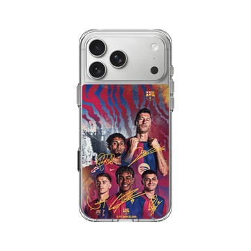 iPhone 17 Pro Max Clear Case（相機按鈕） 透明 - FC Barcelona - Team 1 Signature Edition