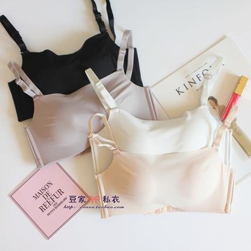 文胸無鋼圈抹胸式防走光 小胸平胸65A 70AA 75A 80A聚攏無痕胸罩