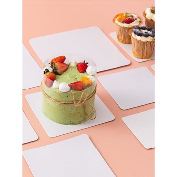 小蛋糕紙托一次性四 4 六 6 八寸烘焙慕斯拔絲蛋糕胚防油方形紙托