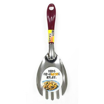 asdfkitty*日本製 ECHO不鏽鋼分菜叉匙 沙拉叉 服務叉-正版商品