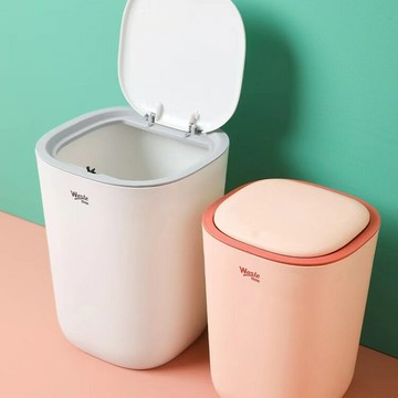 網紅簡約垃圾桶家用臥室客廳廚房衛生間按壓式大容量高顏值垃圾桶