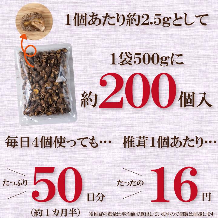 国内産訳あり小粒椎茸500ｇ　干し椎茸 国産 訳あり どんこ ワレ・カケあり 送料無料 最安値挑戦中