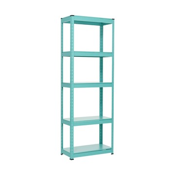 樂嫚妮 落地五層角鋼架收納置物架-60X30X171cm-4色北歐藍
