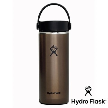 【Hydro Flask】寬口輕量真空保溫鋼瓶16oz『曜石黑』HLW16LW 戶外 露營 登山 健行 休閒 時尚 旅遊 保溫瓶