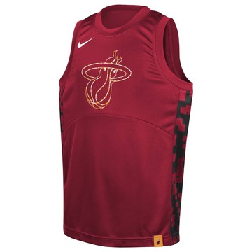 NIKE NBA Dri-FIT 青少年熱身球衣 熱火隊