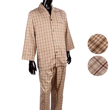 BURBERRY經典格紋純棉襯衫長袖家居服套裝(任選)085108｜GoBrand購名牌