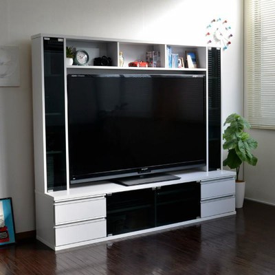 60インチ対応 リビング壁面収納 テレビ台 ゲート型 180cm幅 収納家具 