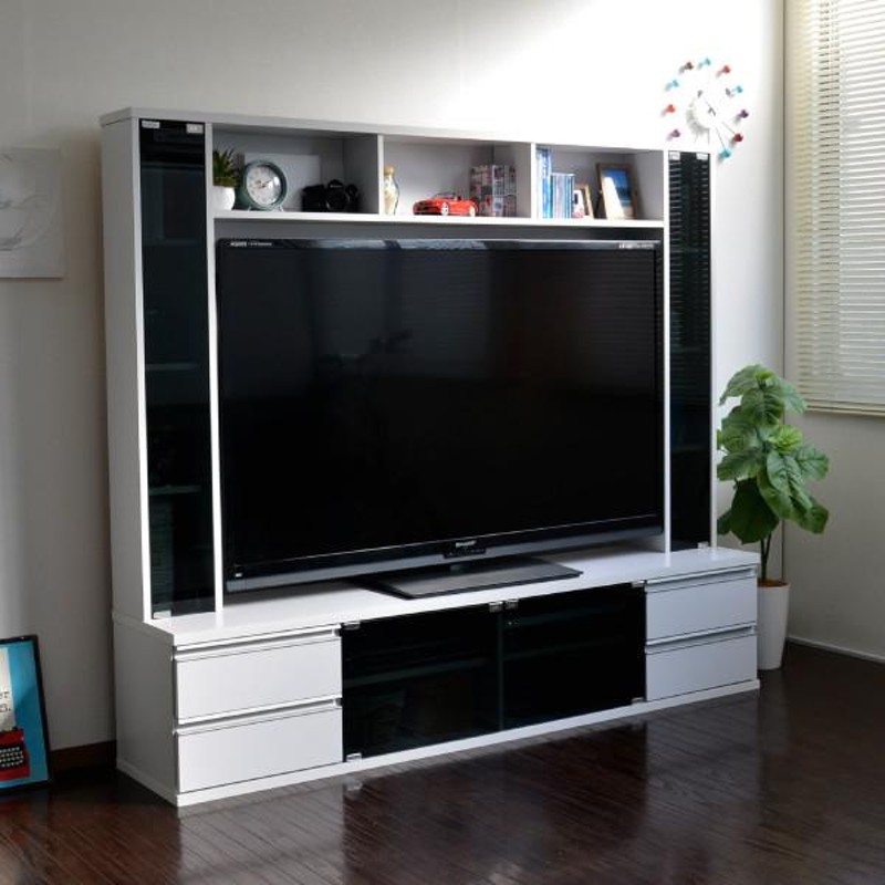 60インチ対応 リビング壁面収納 テレビ台 ゲート型 180cm幅 収納家具 