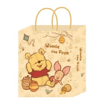 迪士尼手提紙袋/SPBA-5706/維尼與小豬/A4