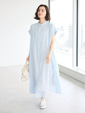 立領襯衫式短袖洋裝(PA43L0H0100) - CRAFT STANDARD BOUTIQUE