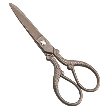 空氣選物 歐式復古文藝裁縫剪刀 不鏽鋼鍍鈦 13x5x1cm  金屬銅  1支