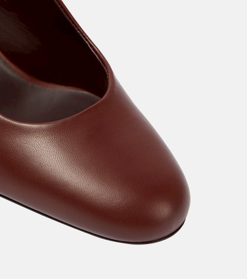 Max Mara Damiersli leather slingback pumps