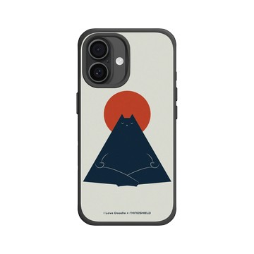 iPhone 16 SolidX 黑 - ilovedoodle (Lim Heng Swee) - Cat Landscape - Meditation 貓咪冥想