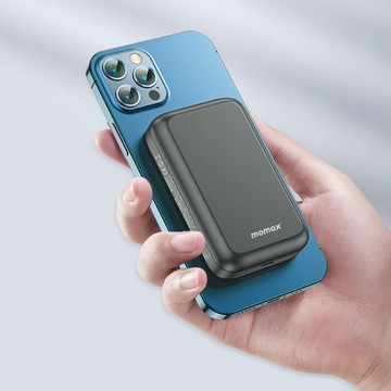 MOMAX｜Q.Mag Power PD 3.0 磁吸無線充流動電源IP97-深灰