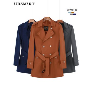 中長款風衣男雙排扣韓版時尚休閑青年春秋新款灰色帥氣男士薄外套