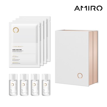 【AMIRO】BEAUTY多肽靶心抗皺凍乾面膜套裝(面膜0.46g*4片+精華液25ml*4支)/保濕 /保養/淡紋/S1黃金點陣美容儀