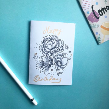 花卉生日卡
