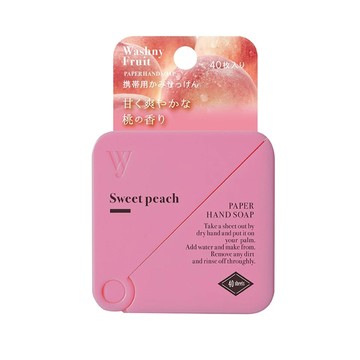 NOL 果香紙肥皂 (水蜜桃) 40枚入  清新果香 時尚外型 小巧好攜帶  6g  1盒