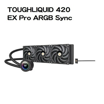 【獨家！最高10%回饋】Thermaltake 曜越 鋼影TOUGHLIQUID 420 EX Pro ARGB Sync一體式水冷散熱器/CL-W401-PL14BL-A
