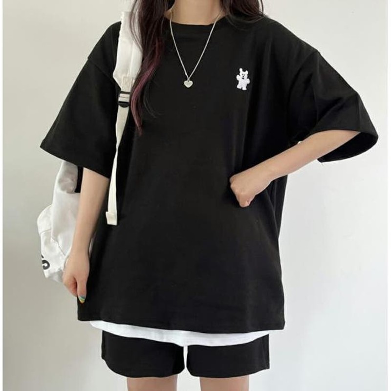 ワンポイント半袖Tシャツ&ショートパンツSET・p437037 | LINEショッピング