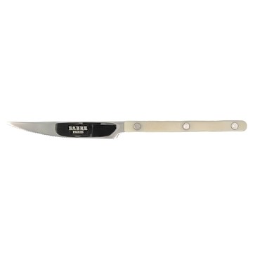 SABRE PARIS BISTROT 純色 亮面 甜點刀 象牙色 不鏽鋼 壓克力 20cm 法國製  1支
